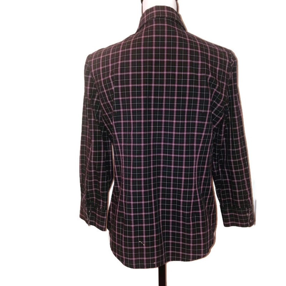 Theory Ruffle Button Up Shirt | Size Large - Picture 5 of 10